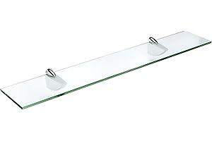 Spancraft Glass Oriole Glass Shelf, Chrome, 6 x 18
