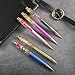 Ubabe Ballpoint Pens, 5 PCS Refillable Floral Ball Pen 0.7mm Black Ink Blue/Rainbow/Purple/Rose Gold Pens for Office Desk Accessories …