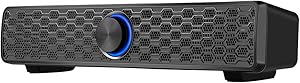 Computer Speakers,ARCHEER 10W USB Powered Desktop Speakers PC Wired Sound Bar Stereo Sound Speaker for Desktop, Laptop, Mac, iMac, Tablets -Plug and Play(Black)