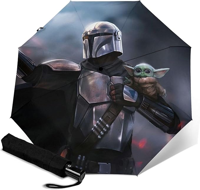 Baby Yoda Star The Wars Mandalorian Umbrellas Automatic TriFold