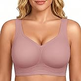 KeepMyself Women Supportive Wireless Bra Push Up Full Coverage Seamless Bra Comfortable No Underwire Everyday Bra with Padded