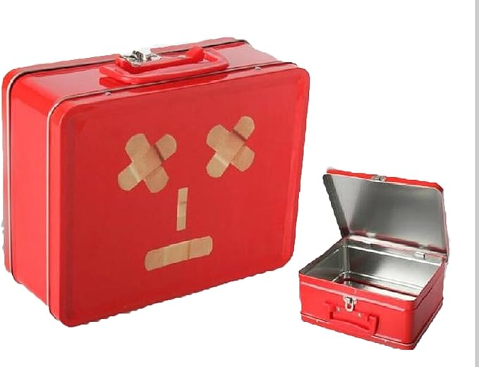 Pide X esa Boca Tiritas Caja botiquín, Metal, Rojo, 22x17x9: Amazon.es: Hogar