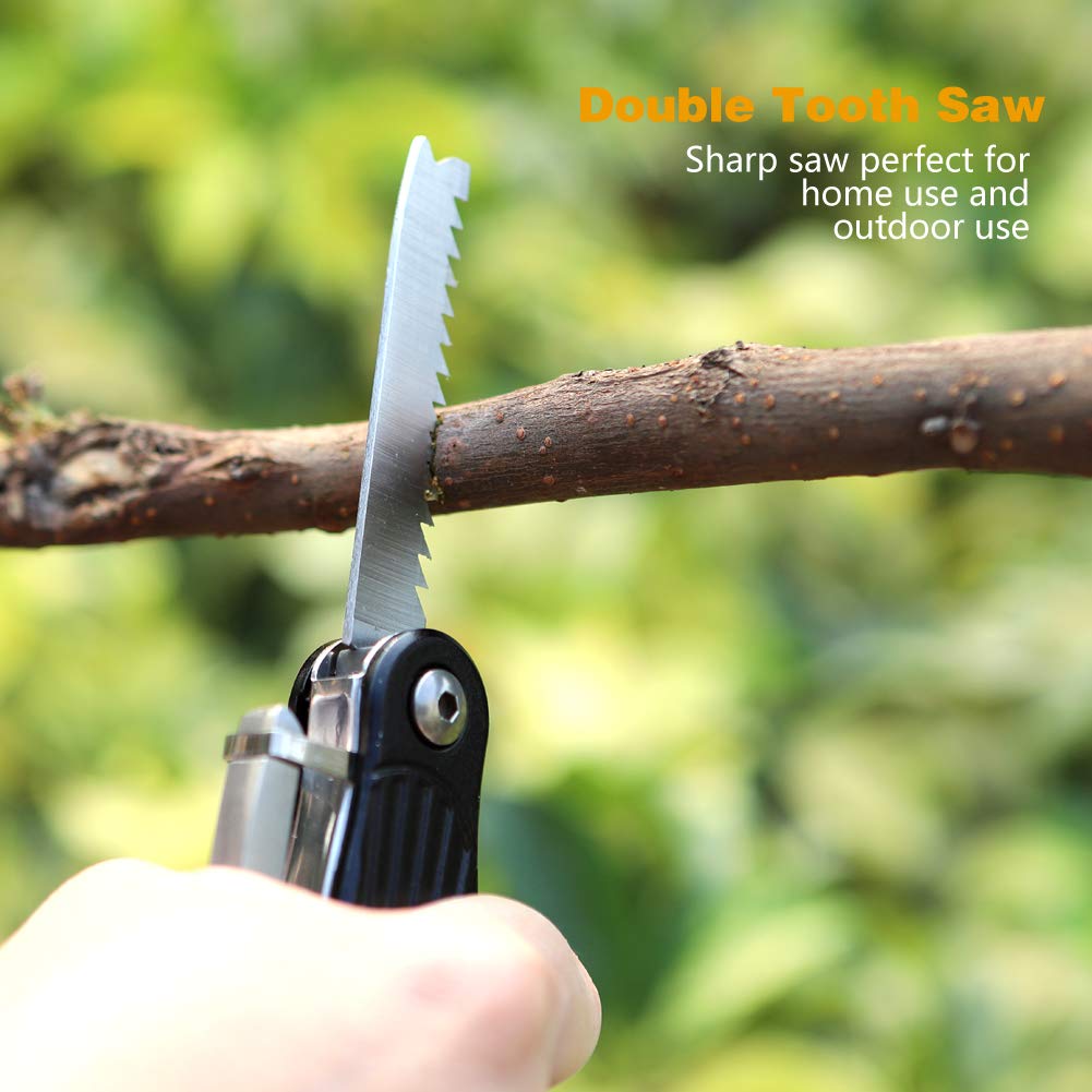 Multitool Hammer, 12 in 1 Multi tool Stainless Steel Emergency Car Survival Kit Outdoor- Camping Tool With Hammer, Saw,Knife, Screwdriver, Bottle Opener -Best Father’s Day Gift(Black)