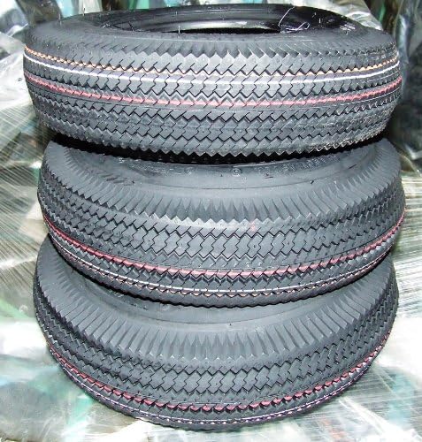 Two (2) Tires, Size: 4.10/3.50-5, 4ply, Sawtooth Tread