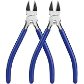 WORKPRO 2-Pack Wire Cutters, 6 Inch Precision Flush Cutters, Side Cutters | 2-Piece Diagonal Cutters with Carbon Steel, Ergonomic Handles for Crafts, Jewelry Making, Electronics, 3D Print, Floral