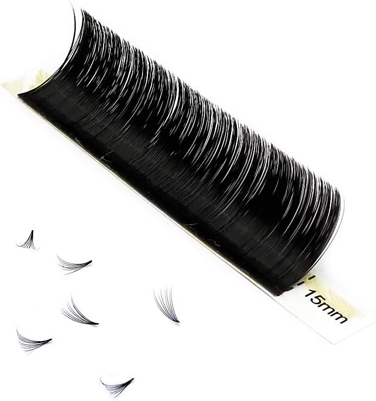 Easy Fan Eyelash Extensions Auto Self Fanning 3D 5D 6D 10D Easy Fan Cluster Automatic Blooming Flower Eye Lash Extension C Curl .07 8-15mm Mixed Tray 0.07 Lashes EMEDA(C 0.07 Mix) - Image 5