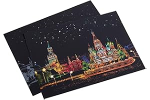 Abaodam 2 Sets DIY Scratch Painting Boards for Adults and Easy to Scratch Colorful Night View Art Craft