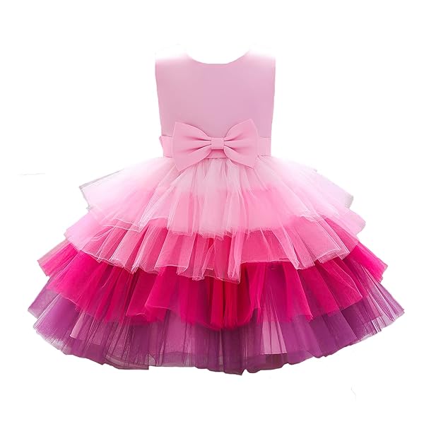 Flower Baby Girl Lace Dress Toddler Tulle Sleeveless Bow Princess Party