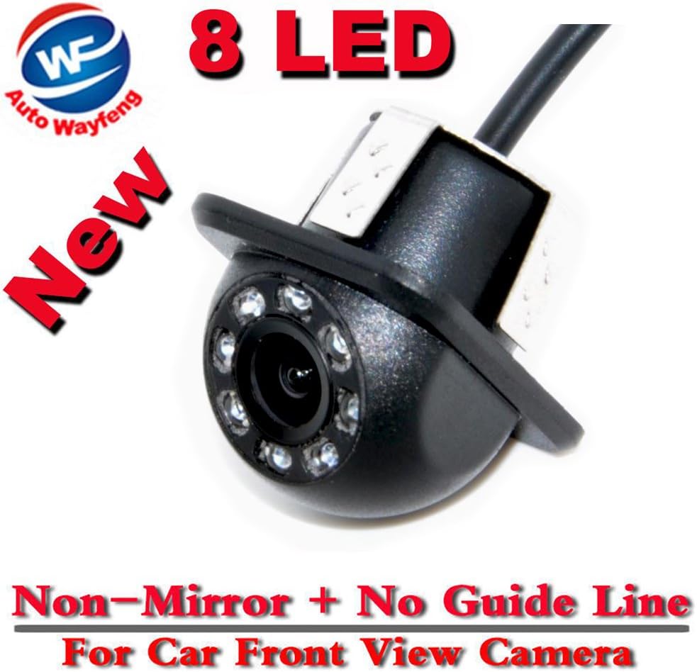 Auto Wayfeng® 8 LED CCD Car Front View Camera Night Vision Wide Angle Car Rear View Camera Car Reversing Backup For Parking Monitor Camera