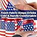 Blue Falcons Patriotic US American Flag Can Cooler Sleeves, 4 Pack. Show Your USA Pride & Keep Drinks Ice Cold For July 4th Summer BBQs. Perfect Party Supplies for Insulating 12oz Pop Tops & Bottles.