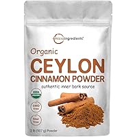 Organic Ceylon Cinnamon Powder | 2 Lb - [Sourced from Sri Lanka] - Inner Bark Cinnamomum Verum, Delicate Flavor and Aroma, Th