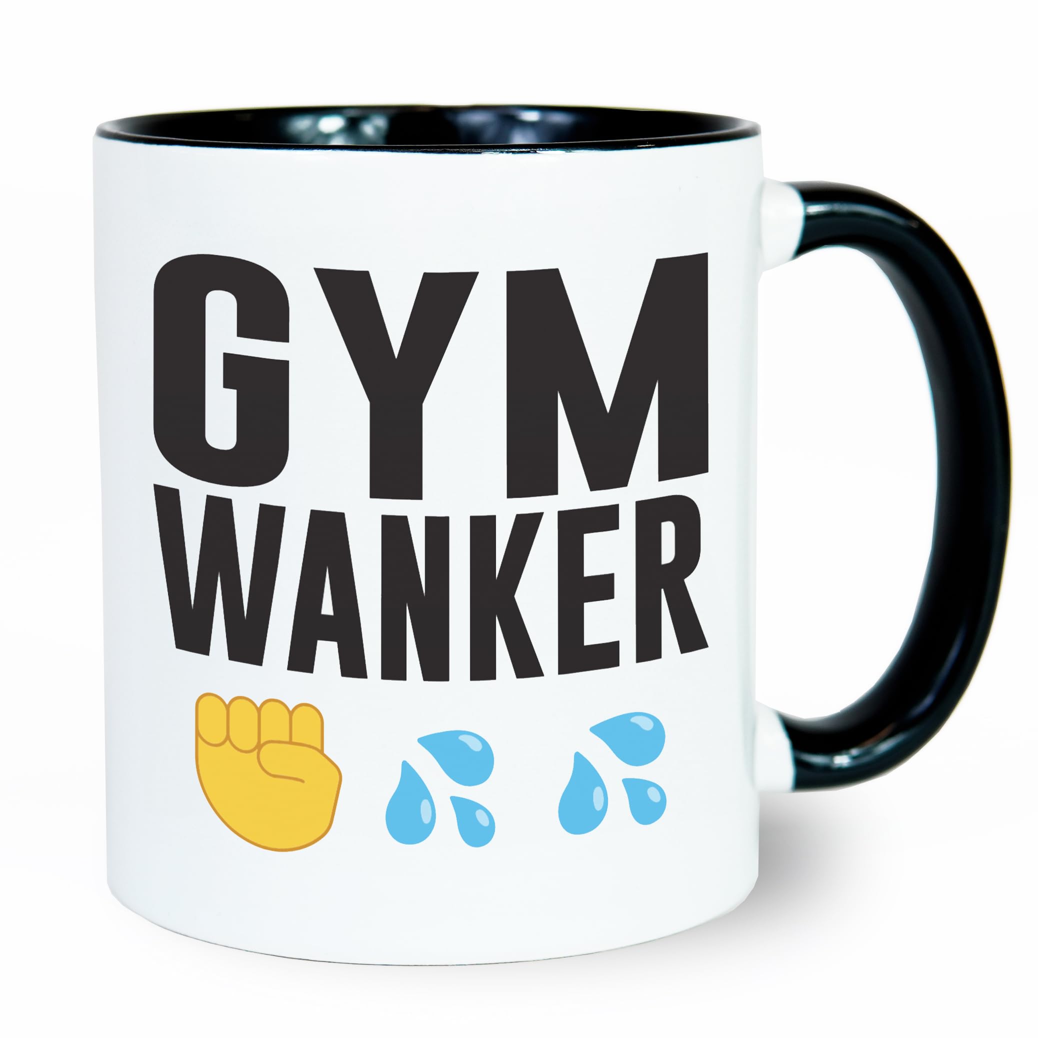 Reactive Brands MUGEMS Gym Wanker Mug - Funny Gym Fitness Gifts, Dishwasher Safe Premium Mugs Novelty Cup, Secret Santa, Christmas Fathers Day Boyfriend Gift Idea for Bodybuilder
