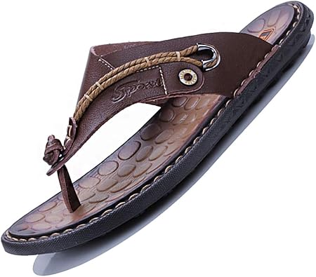 comfortable leather flip flops