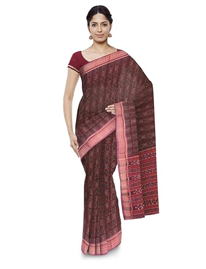 Odisha Handloom Ikkat Womens Cotton Saree (Multi-Coloured, orissa art 36)