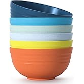 Homestockplus [Set of 6] 68 Oz Salad Bowls Large Serving Bowls Unbreakable Ramen Bowl for Salad, Soup, Ramen, Noodle, Oatmeal, Snack Apply to Kitchen, Freezer,Dishwasher & Microwave Safe