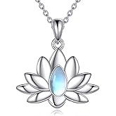 YFN 925 Sterling Silver Flower Necklace for Women Lotus/Hibiscus Pendant with 18+2 Inches Chain Jewelry Gift for Christmas, Valentine's Day, Mother's Day, Birthday