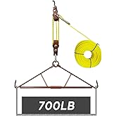 Atflbox Game Hoist Gambrel with 700LB Capacity Deer Hanger and Elk Dual Pulley Hoist Lift System, Hunting Game Hanging Kit fo