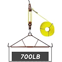 Atflbox Game Hoist Gambrel with 700LB Capacity Deer Hanger and Elk Dual Pulley Hoist Lift System, Hunting Game Hanging Kit fo