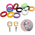 22PCS Key Caps Plastic Key Identifier Covers Tags Coding Rings in 11 Assorted Colors