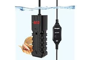 Devopet 100W Aquarium Heater, Adjustable Fish Tank Heater, with Digital Display, Overheat Protection & Dry Run Protection, for 10-20 Gallon Water