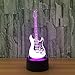 Cirkooh Electric Guitar 3D Optical Illusion Lamp 7 Colors Change Timing Remote Control and Touch Button LED Night Light Gifts Toys