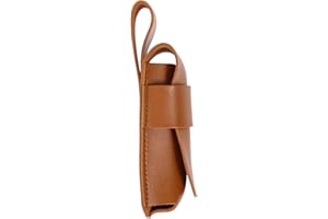 VICASKY Leather Harmonica Case Sleeve for 10-hole Harmonica, Brown Portable Storage Bag with Waterproof
