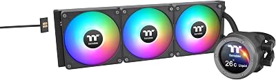 TH360 V2 Ultra EX ARGB | AIO CPU Refrigeração Líquida 360mm | Ecrã IPS LCD de 2,1" | MagForce 2.0 com 3× ventoinhas ARGB PWM CT120 | Intel LGA1700/1851 AMD AM4/AM5 | Preto