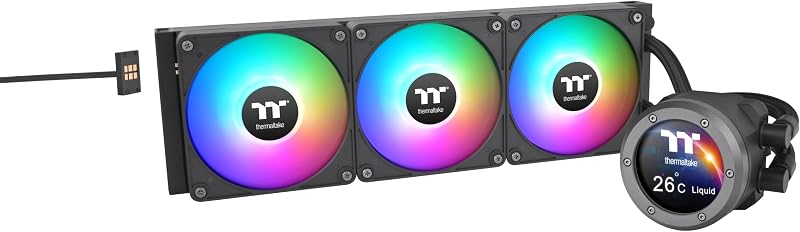 TH360 V2 Ultra EX ARGB | AIO CPU Refrigeração Líquida 360mm | Ecrã IPS LCD de 2,1" | MagForce 2.0 com 3× ventoinhas ARGB PWM CT120 | Intel LGA1700/1851 AMD AM4/AM5 | Preto