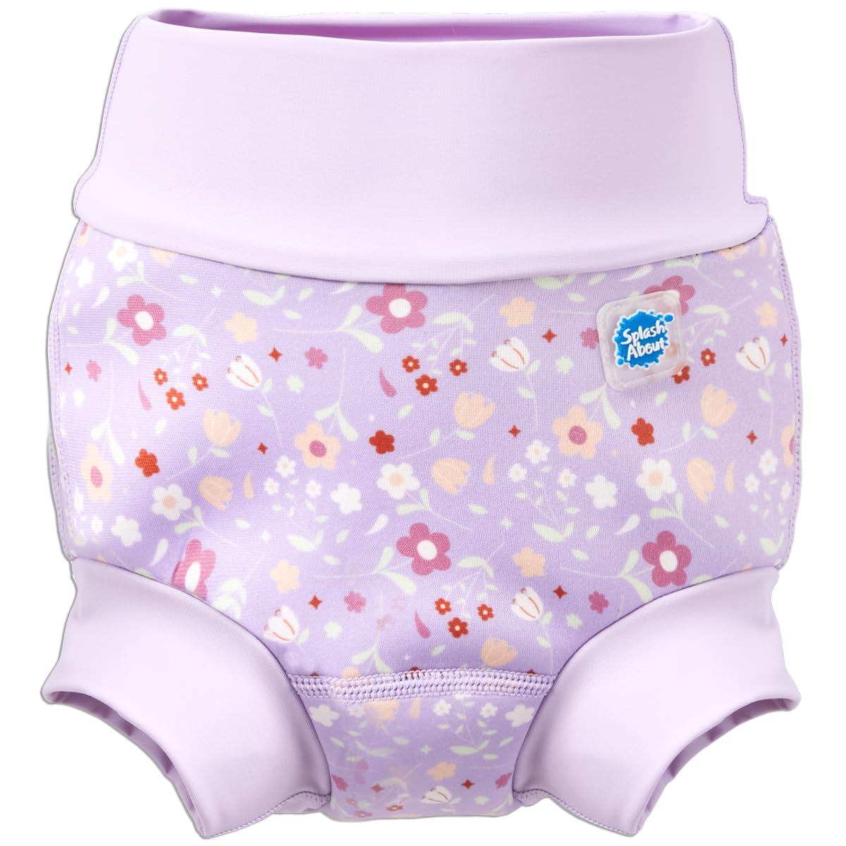 Splash About Happy Nappy Duo Reuseable Swim Nappy for Babies and Toddlers (Lilac Spring, 0-3 Months)