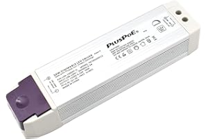 PLUSPOE 50W Dimmable LED Driver, 110V AC-12V DC Transformer Electric Power Supply Adapter, 0-100% Dimming, Compatible with Lutron, Leviton Dimmers for LED Tape Cabinet Lighting