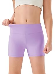 Haloumoning Girls Athletic Shorts Kids High Waisted