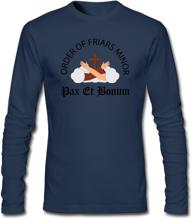 Men's Order Of Friars Minor And Pax Et Bonum Long Sleeve T-Shirt HeatherGray