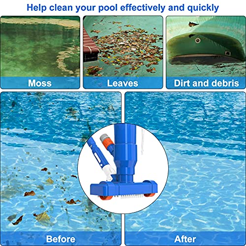 ALVAR Upgraded Pool Vacuum Jet Underwater Cleaner Portable, W/Brush