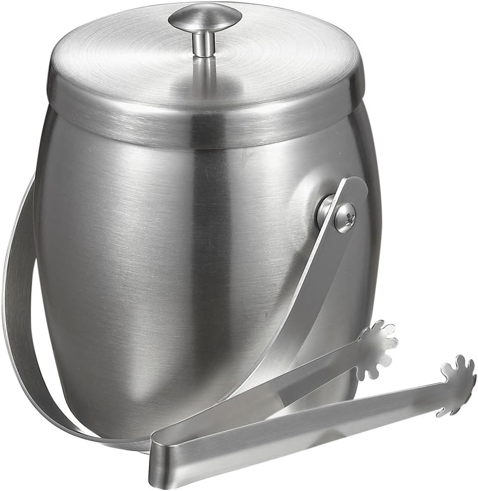 Visol Symon Stainless Steel Double Wall Ice Bucket with Tongs