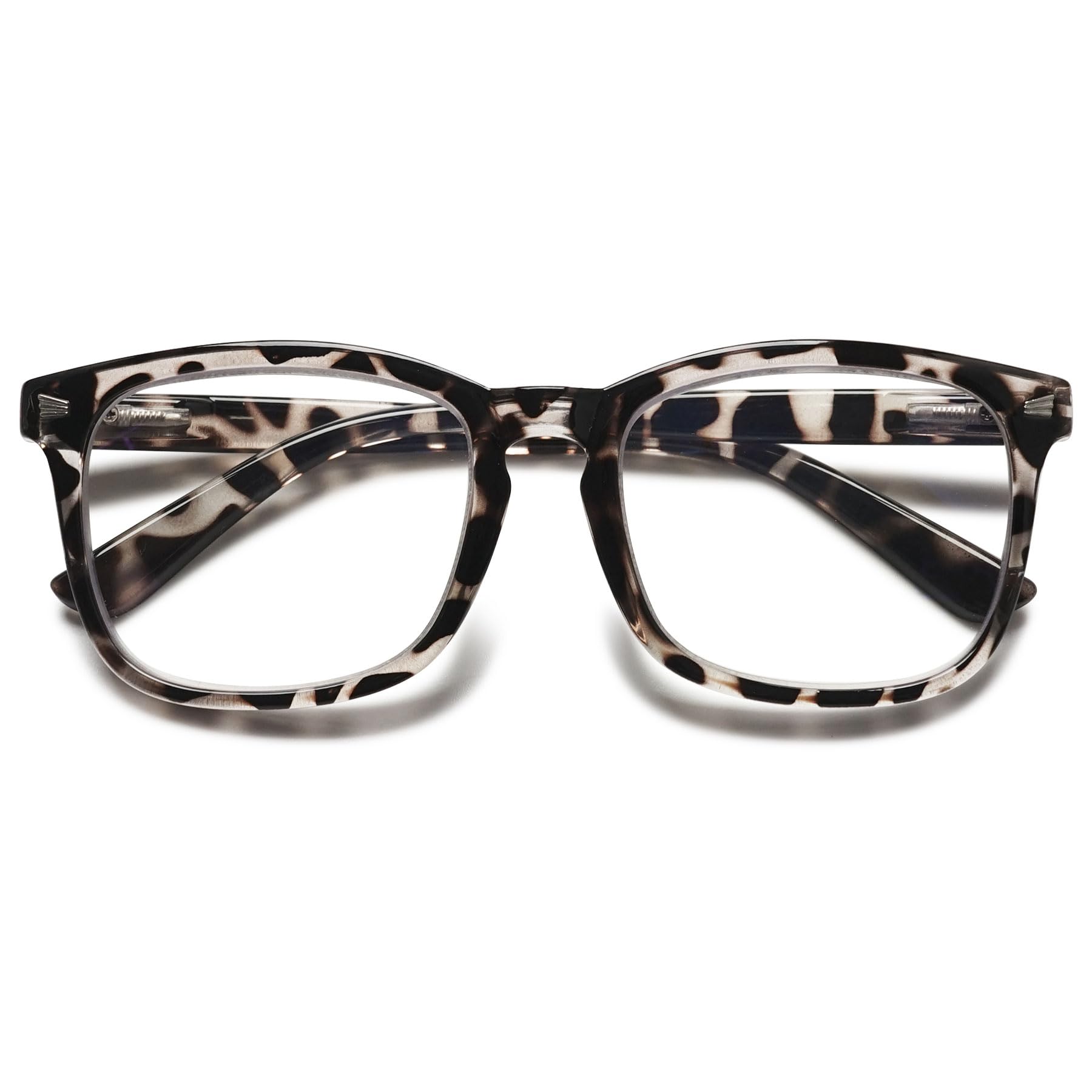Lanomi Stylish Rectangle Reading Glasses 1.0 1.25 1.5 1.75 2.0 2.5 2.75 3.0 3.5 Womens Men Blue Light Blocking Computer Glasses Lightweight Reader Eyeglasses Grey Tortoiseshell Reading Glasses 2.75