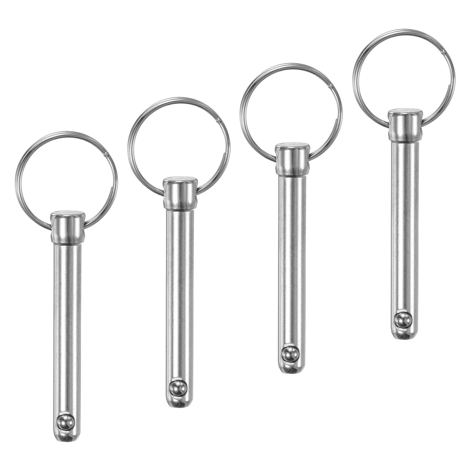 M METERXITY 4-Pack Quick Release Pins, 5/16" [8mm] Diameter, 1.85" [47mm] Usage Length Bimini Top Pin for Shipbuilding/Boat/Trailer, 2.17" [55mm] Total Length Carbon Steel Hardware Pins