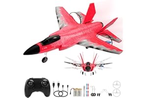 FREMEGO F-35 RC Plane, 2.4GHZ RC Airplane Ready to Fly Remote Control Airplane W/ 2 Batteries & 6-axis Gyro Stabilizer RTF Hobby Sport Toy RC Glider for Beginners Kids Boys Girls Adults