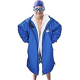 Catalonia Kids Waterproof Swim Parka with Hood, Windproof Fleece Swim Jacket, Warm Winter Swim Coat, Perfect for Beach, Pool