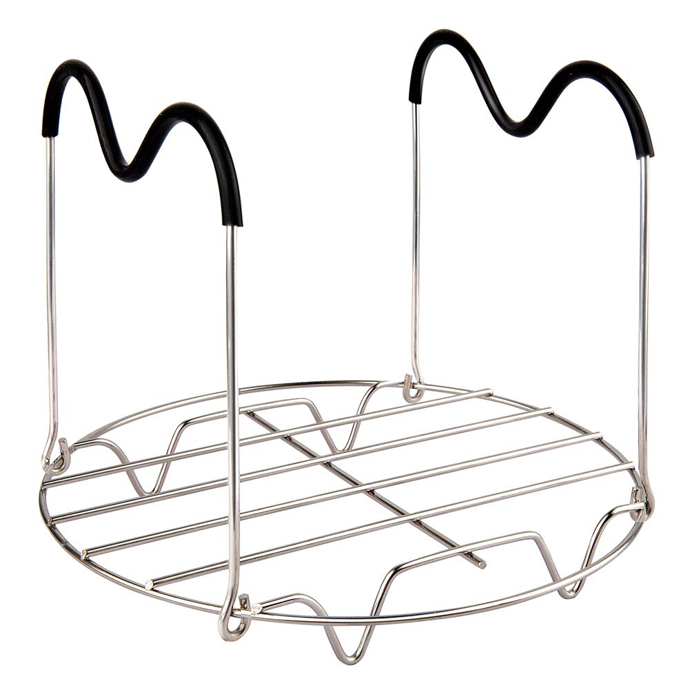 Steamer Rack Trivet with Heat Resistant Handles, for Instant Pot and Electric Pressure Cookers (D &times; H, 7.7" &times; 6.2" for 6Qt/8Qt)