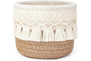 Macrame Tassels Makeup Brush Holder Organizer Comb Brushes Storage Basket