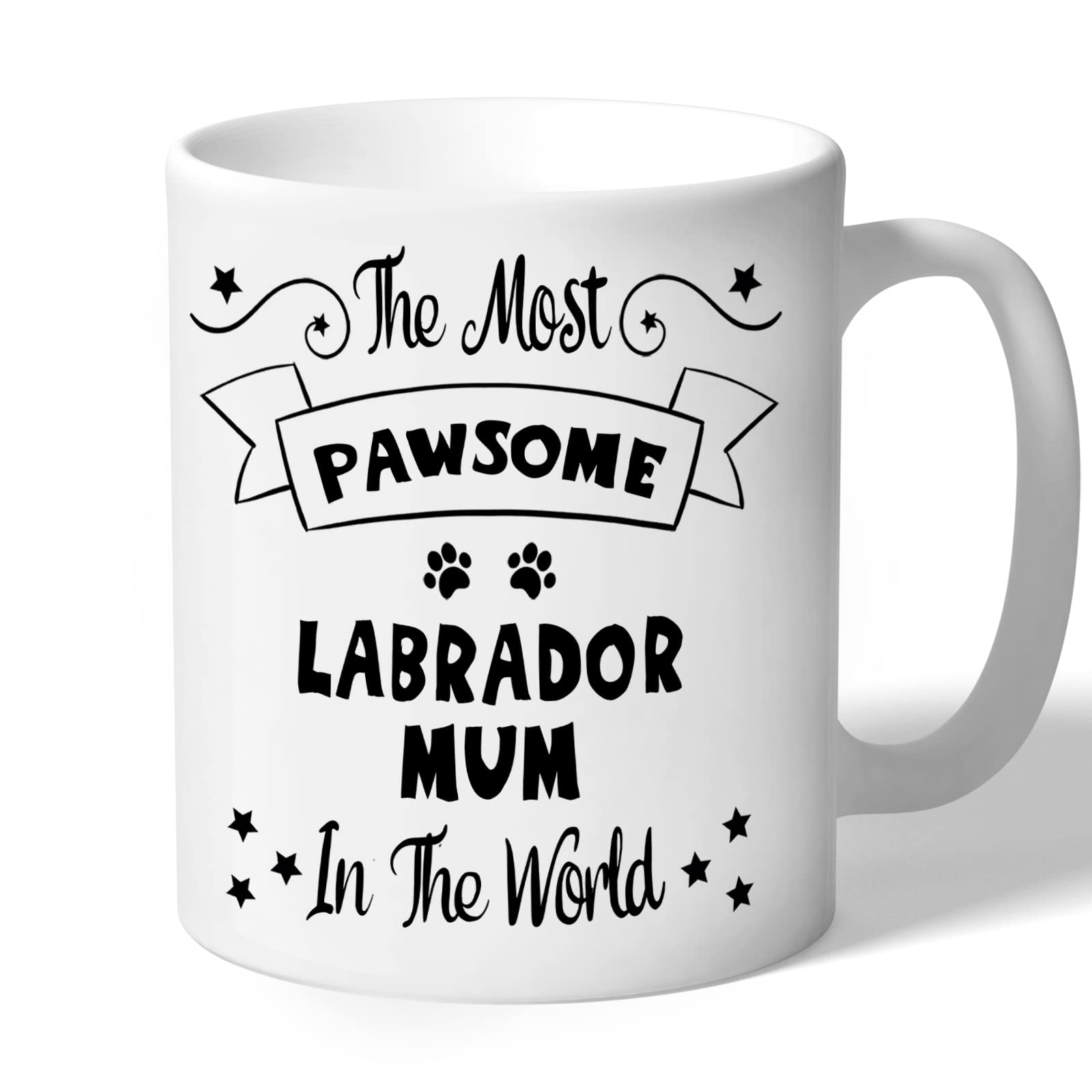 Dog Lovers Collection Labrador Mum Mug - Pawsome - Labrador Gifts (Black Print)