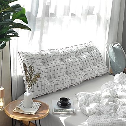 Gewaschener Baumwolle Bett Kopfpolster, Kissen Sofa Soft Bag Tatami Double Lange Kissen Betthaupt Zurück Taille-A 180x50cm(71