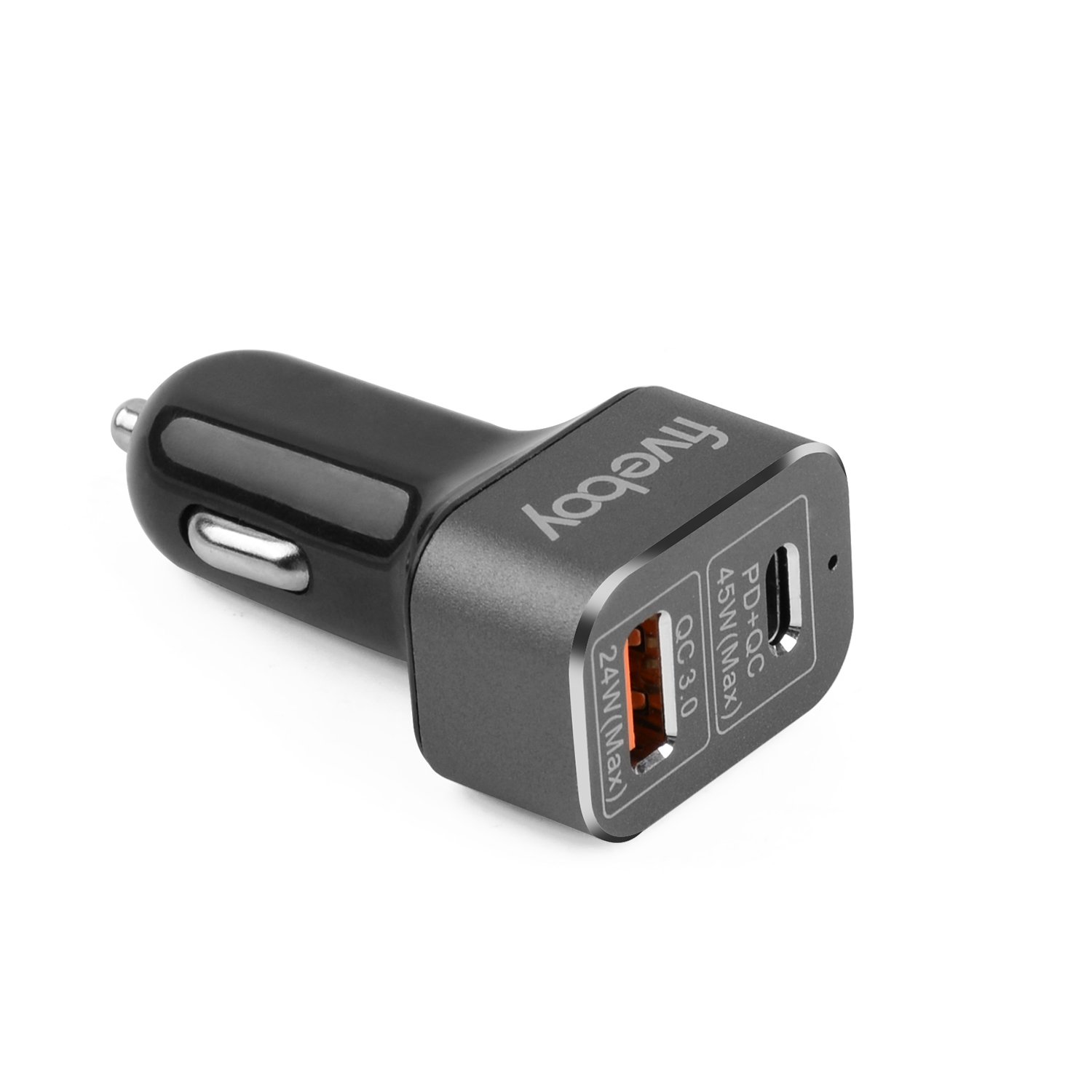 訳あり B0771nm17l ブラック More Pro Chromebook Iphone Ipad Androidand Macbook For Wデュアルポートusb車充電器 Pdチップセット W 45 24 C Usb 3 0 Charge Quick Usb高速充電 器 Typec車車充電器アダプタ Fiveboy シガーソケットチャージャー Csam