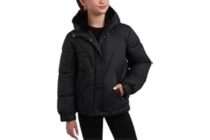 Steve Madden Girls' Winter Coat - Heavyweight Quilted Bubble Puffer Parka Ski Jacket with Faux Fur Lined Hood (Size: 4-16)