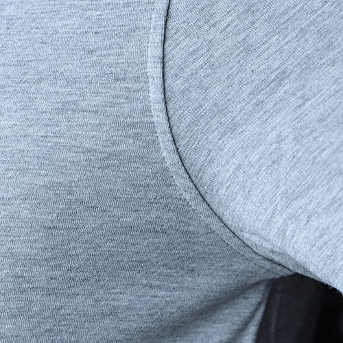 palglg Mens Long Sleeve Muscle Slim Fitted Cotton Henley TShirt with