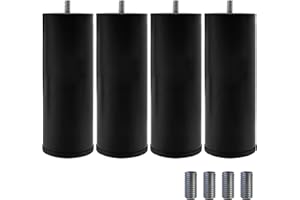 Skuehod 7 Inch Metal Bed Legs Replacement for Electric Adjustable Bed Base Frame, M8 Threading with M10 Adapters (M8 Thread, 7 inches)