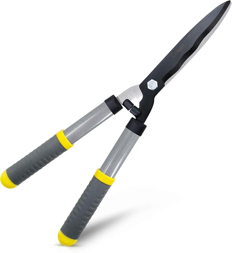 Colwelt 53cm Hedge Shears Carbon Steel Blades Ergonomic Handles