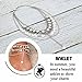 Aukmla Beaded Tassel Anklet Boho Summer Foot Chain Fashion Ankle Bracelet for Women Barefoot Sandal Beach Jewelry Adjustable (Silver)