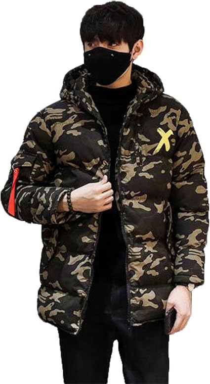 Amazon Gudeke 迷彩柄 ダウンジャケット ダウンコート メンズ ダウン コート 大きいサイズ 冬物 ショート丈 棉服 カモフラ 中綿 ゆったり 防寒ジャケット 厚手 防風 暖かい ブルゾン ファッション コート ジャケット 通販