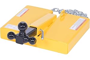 Vestil FTTM-2 Steel Fork Lift Hitch Attachment 20-9/16 in x 14-1/2 in x 8-1/16 in 1500 Lb. Capacity Yellow